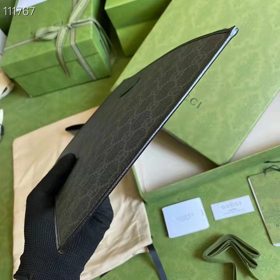 Gucci Unisex Beauty Case Interlocking G Black GG Supreme Canvas