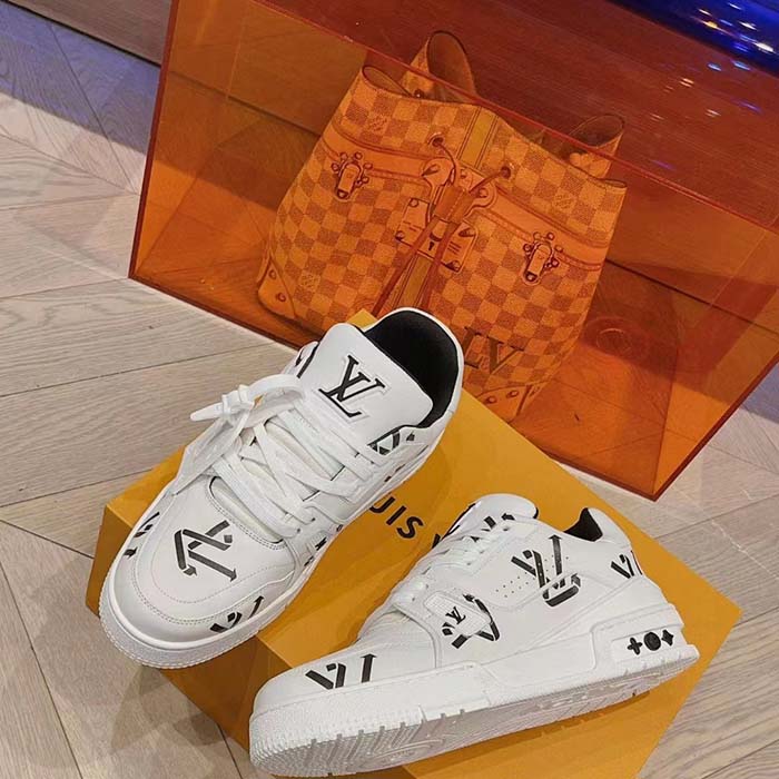 Louis Vuitton Unisex LV Trainer Sneaker Black Mix of Sustainable Materials