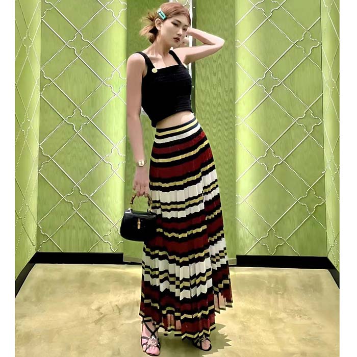 Gucci Women Crystal Interlocking G Sandal Black Braided Leather High 9 Cm Heel