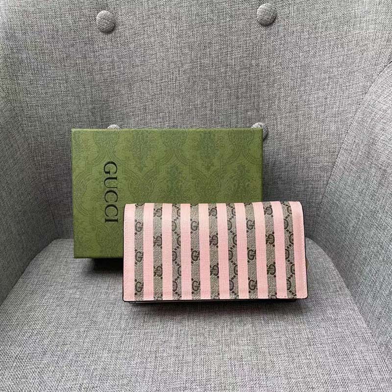 Gucci Women Double G Mini Bag Enamel Ice Cream GG Supreme Canvas