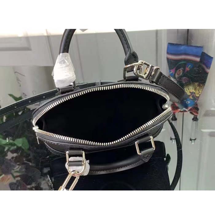 Louis Vuitton LV Women Nano Alma Handbag Black Epi Grained Cowhide Leather