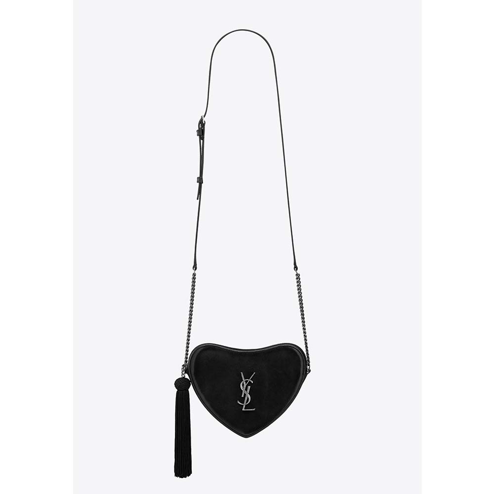 Saint Laurent YSL Women Monogram Mini Heart-Shaped Bag