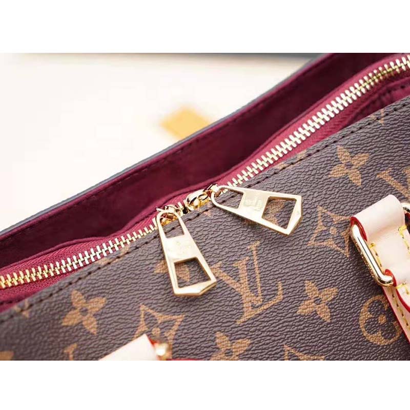 Louis Vuitton LV Women Soufflot MM in Monogram Canvas-Brown