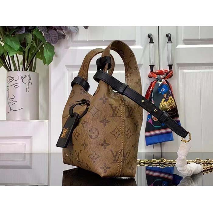 Louis Vuitton LV Women Atlantis BB Monogram Reverse Coated Canvas Cowhide Leather