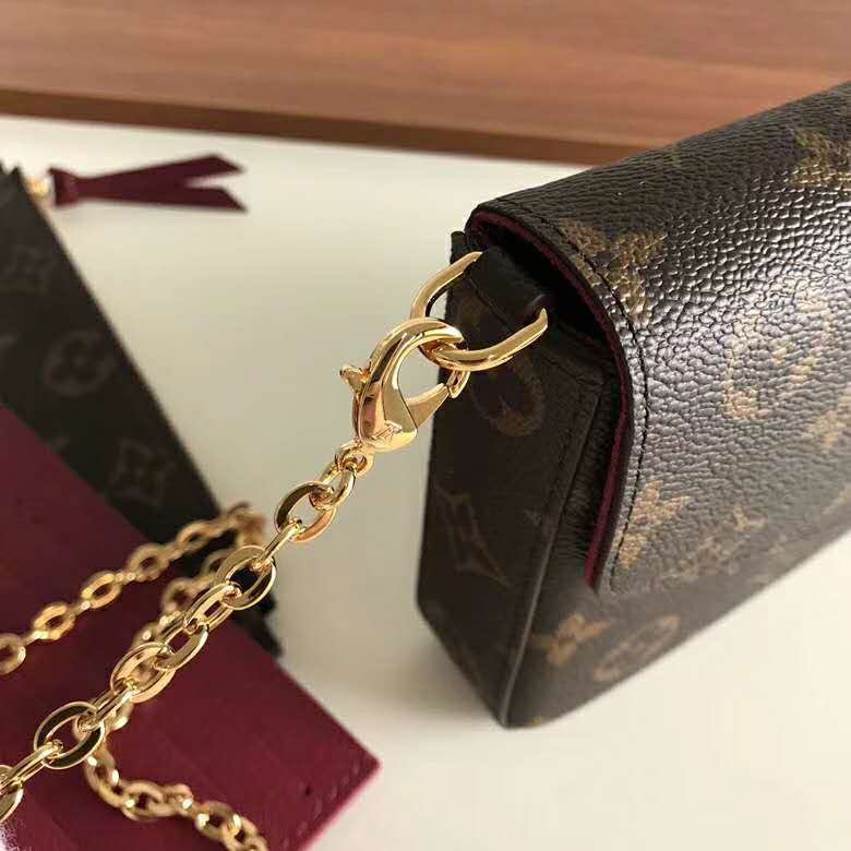 Louis Vuitton LV Women Félicie Pochette Bag in Monogram Canvas-Brown