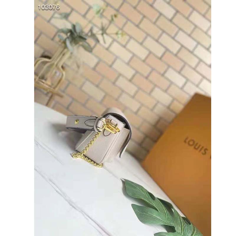 Louis Vuitton LV Women Lockme Tender Rosewater Greige Grained Calf Leather