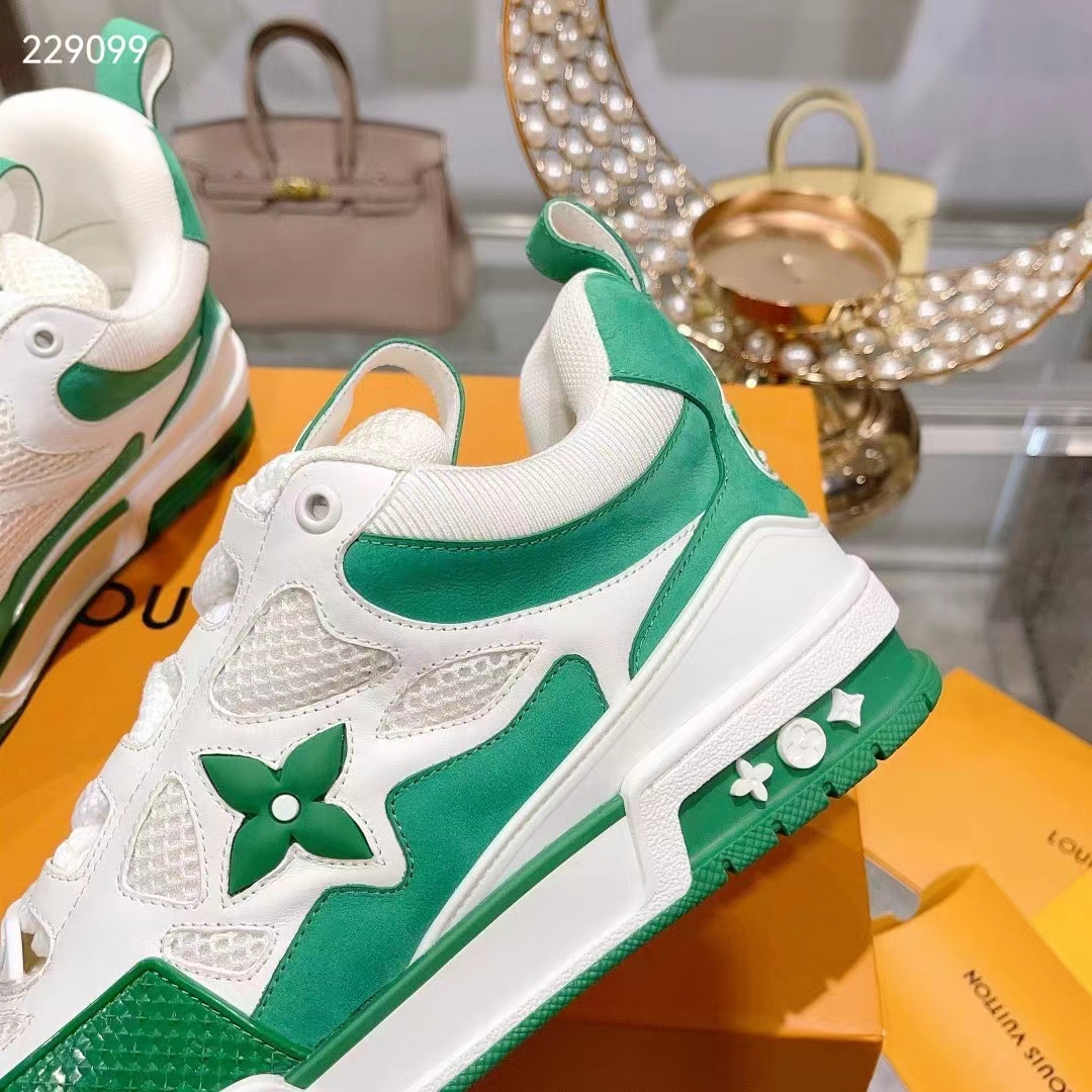 Louis Vuitton Unisex LV Skate Sneaker Mix of Materials Technical Mesh Plain Suede Calf Leather