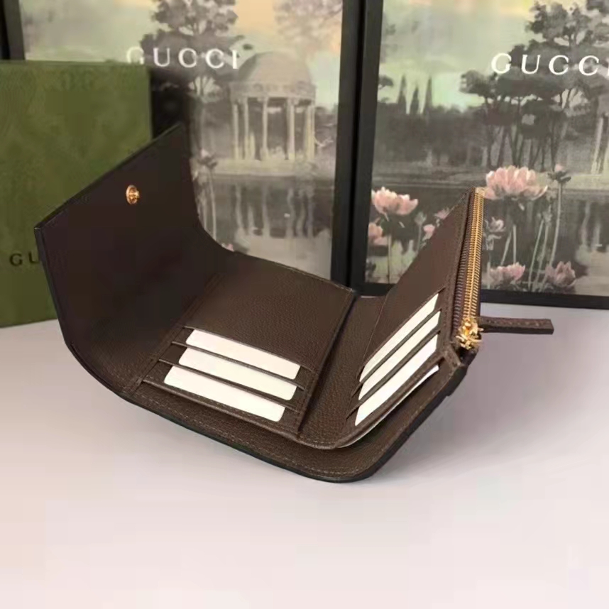 Gucci Unisex Ophidia GG Wallet Beige Ebony GG Supreme Canvas