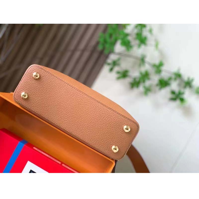 Louis Vuitton LV Women Capucines Mini Handbag Brown Taurillon Python Leather