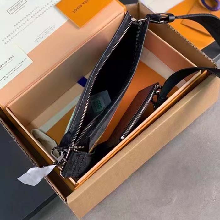 Louis Vuitton LV Unisex LV x YK Gaston Wearable Wallet Monogram Eclipse Reverse Coated Canvas