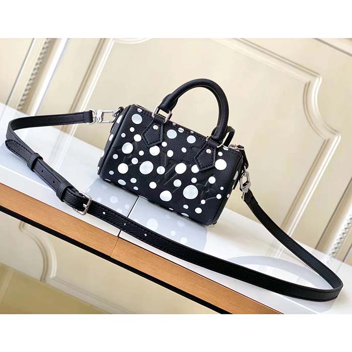 Louis Vuitton Women LVxYK Nano Speedy Black White Embossed Grained Monogram Empreinte Cowhide