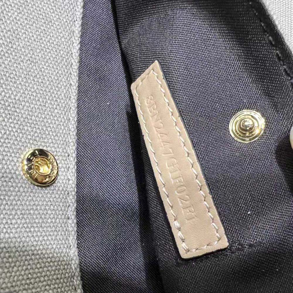 Fendi Women Medium Peekaboo X-Tote Gray Canvas Bag