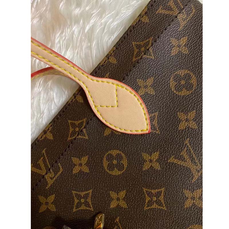 Louis Vuitton LV Unisex Carry It Brown Monogram Coated Canvas Cowhide Leather