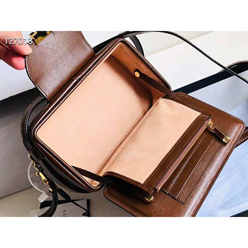 Gucci Unisex GG Mini Bag with Clasp Closure GG Supreme Canvas