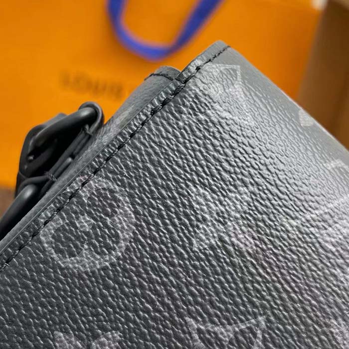 Louis Vuitton LV Unisex Steamer Wearable Wallet Black Monogram Eclipse Coated Canvas Cowhide Leather