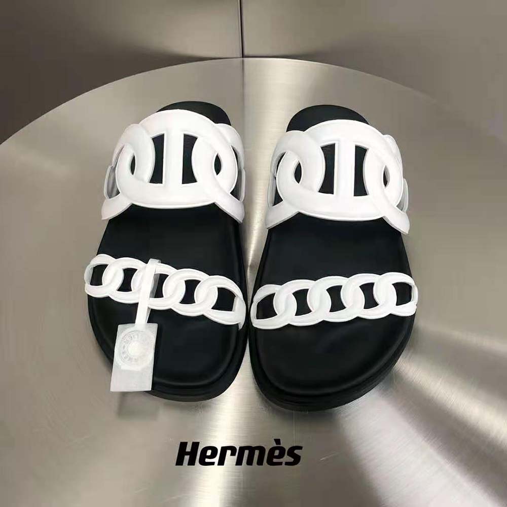 Hermes Women Extra Sandal in Nappa Leather-White
