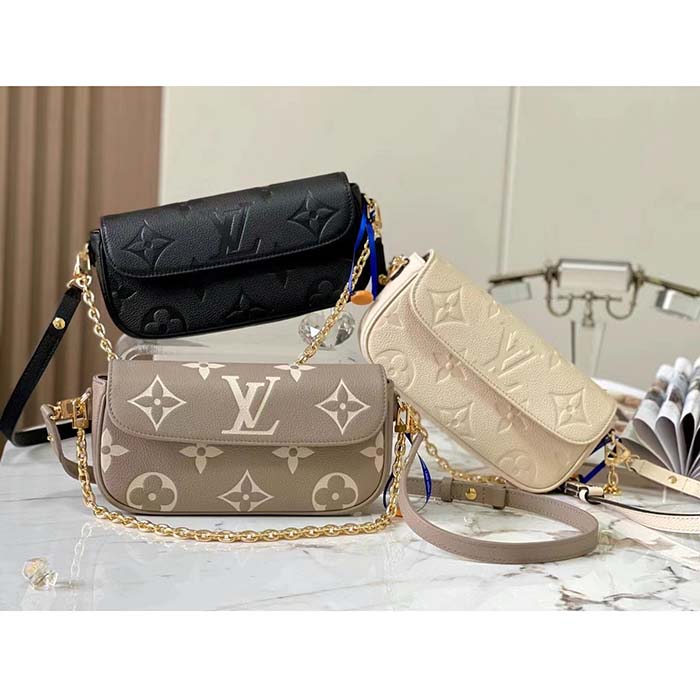 Louis Vuitton Women LV Wallet On Chain Ivy Monogram Empreinte Embossed Supple Grained Cowhide Leather