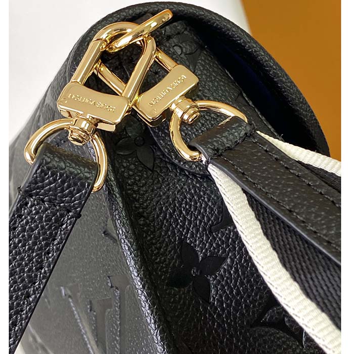 Louis Vuitton LV Women Diane Black Embossed Supple Grained Cowhide Leather