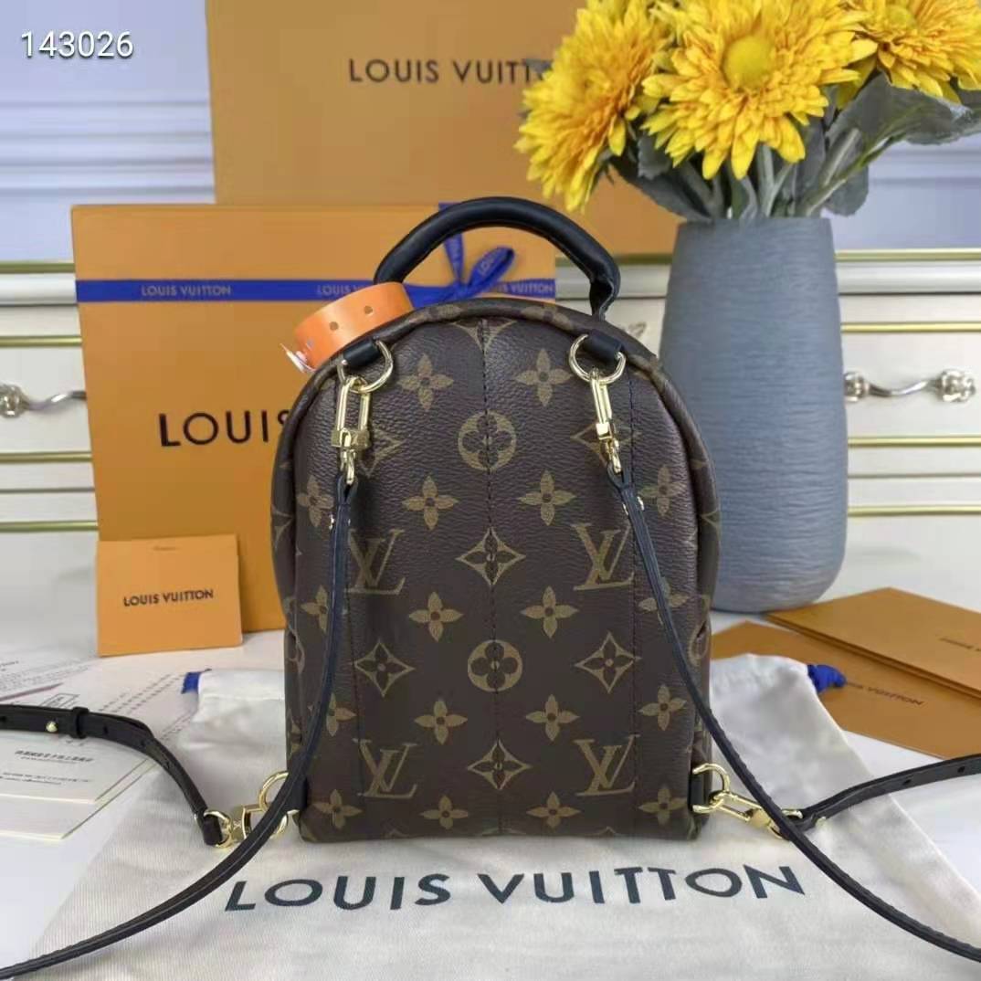Louis Vuitton LV Unisex Palm Springs Mini Monogram Coated Canvas Textile Lining