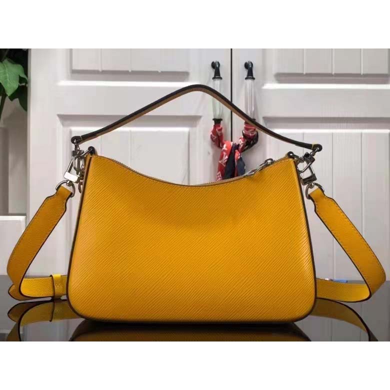 Louis Vuitton LV Women Marelle Handbag Yellow Epi Grained Cowhide Leather Canvas