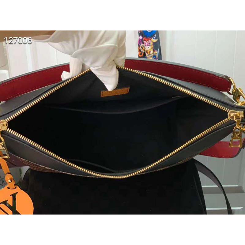 Louis Vuitton LV Women Maida Handbag Damier Ebene Coated Canvas