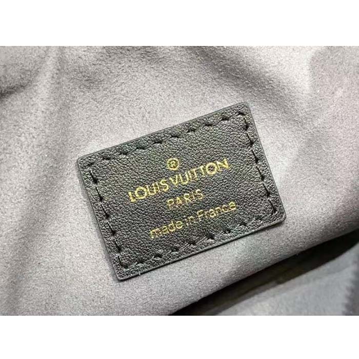 Louis Vuitton LV Women Loop Half-Moon Baguette Bag Black Calfskin Monogram Flowers