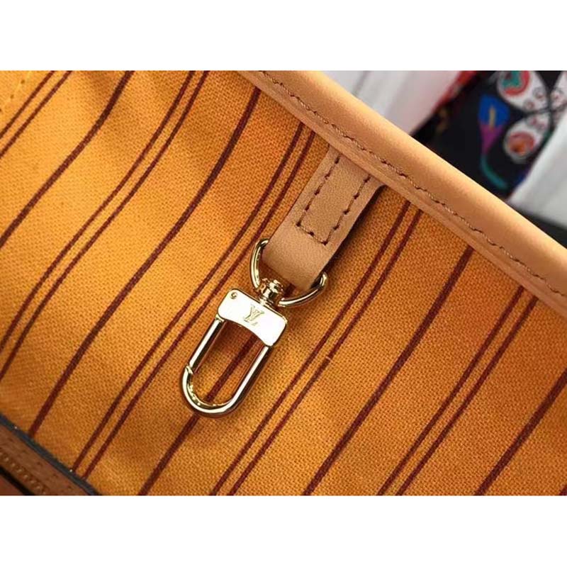 Louis Vuitton LV Women Neverfull MM Tote Bag Damier Azur Coated Canvas