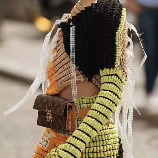 Louis Vuitton LV Unisex S Lock Belt Pouch GM PM MM-Brown