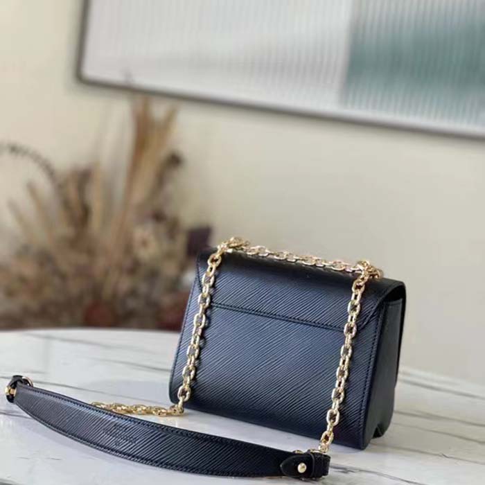 Louis Vuitton LV Women Twist PM Chain Bag Black Epi Grained Cowhide Leather