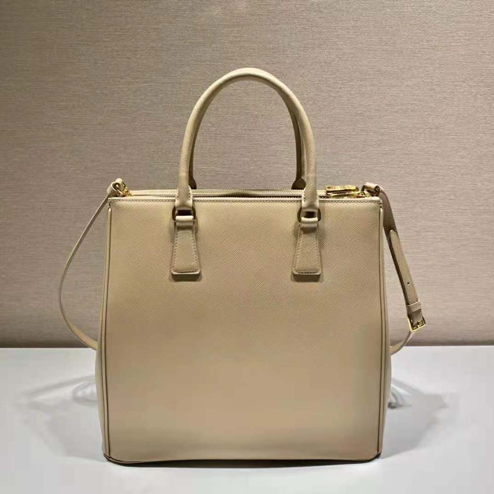 Prada Women Medium Prada Galleria Saffiano Leather Bag-Sandy