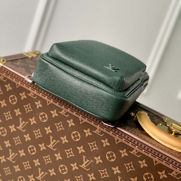 Louis Vuitton LV Unisex Avenue Sling Bag Dark Green Epicea Taiga Cowhide Leather