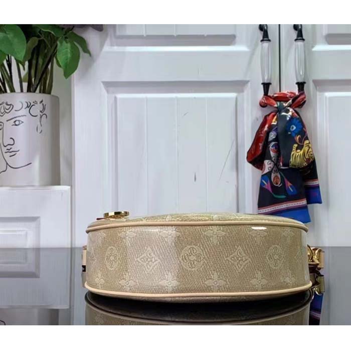 Louis Vuitton LV Women Loop PM Beige Monoglam Coated Canvas Zip Closure