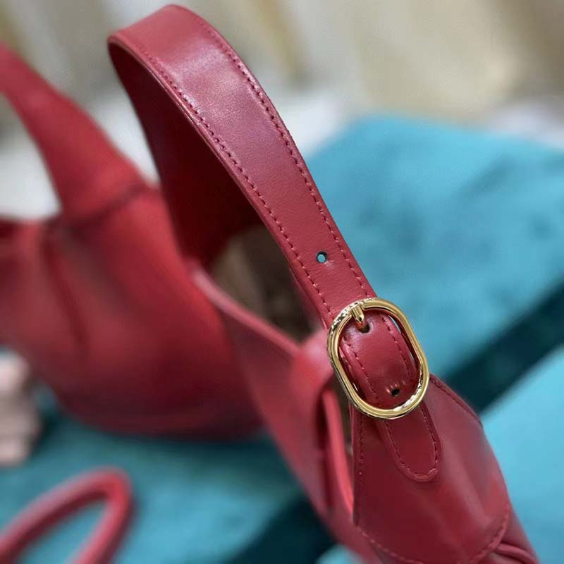 Gucci Women Jackie 1961 Small Shoulder Bag Red Leather