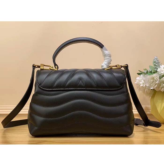 Louis Vuitton LV Women Hold Me Top-Handle Bag Black Smooth Cowhide Leather