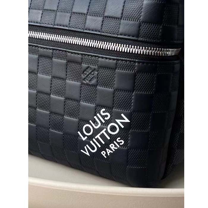 Louis Vuitton LV Unisex Discovery Backpack PM Black Graphite Damier Infini Cowhide Leather
