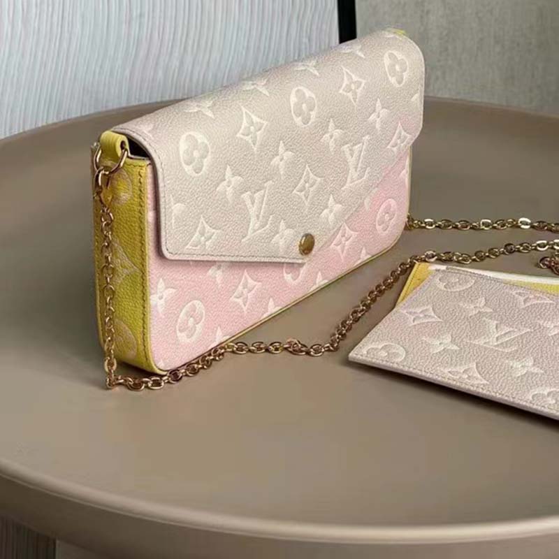 Louis Vuitton LV Women Félicie Pochette Monogram Empreinte Embossed Supple Grained Cowhide