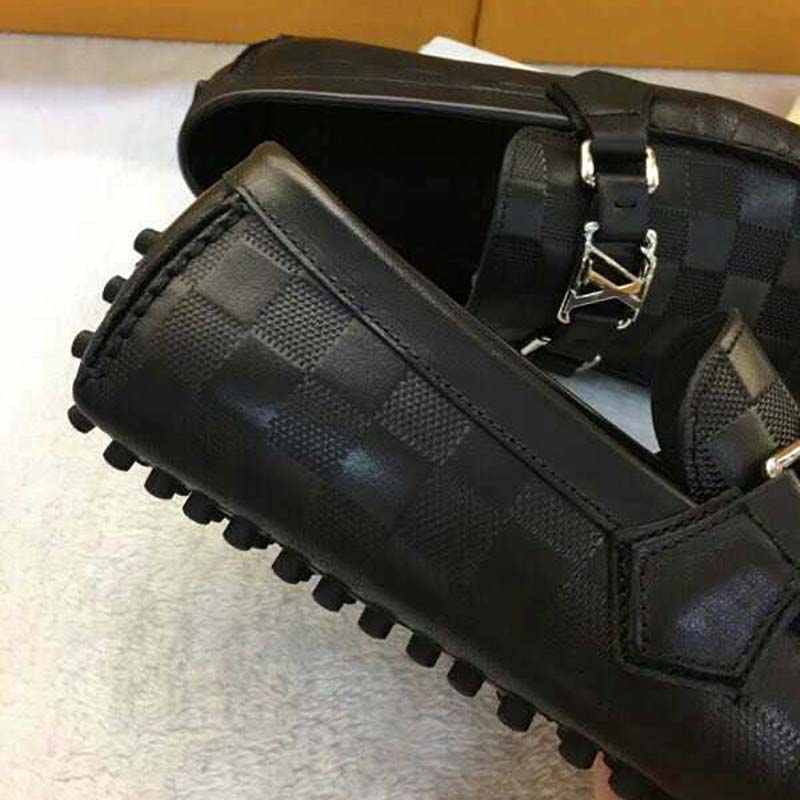 Louis Vuitton LV Men Hockenheim Moccasin Shoes Black