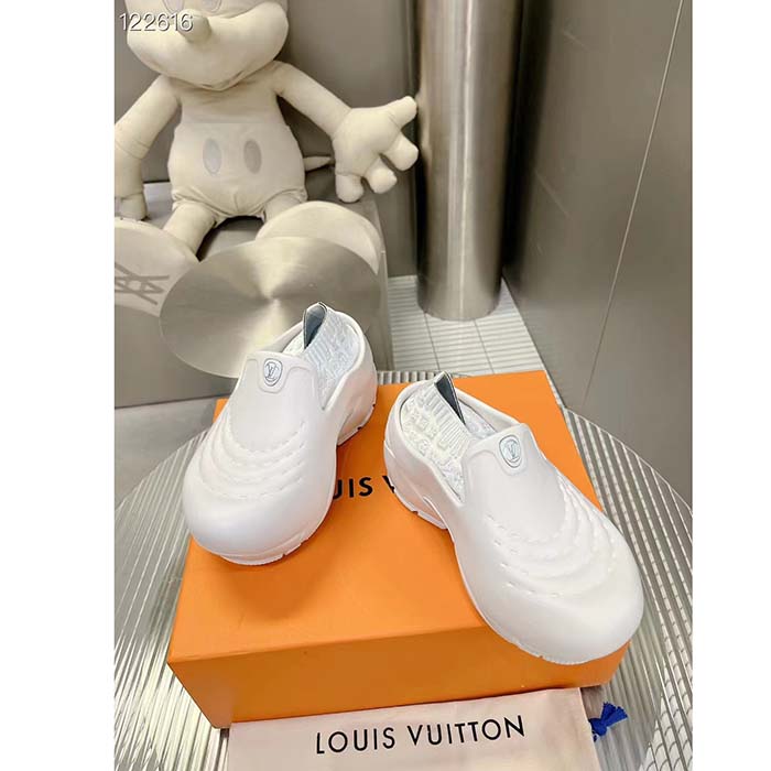 Louis Vuitton LV Unisex LV Shark Clog White EVA Rubber Anatomic Insole