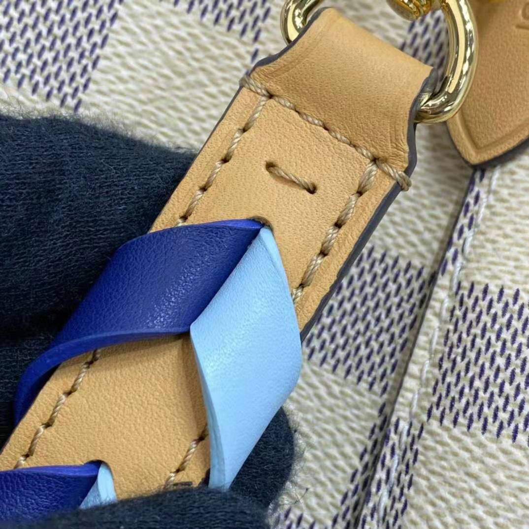 Louis Vuitton LV Unisex Néonoé MM Bucket Bag Blue Damier Azur Coated Canvas