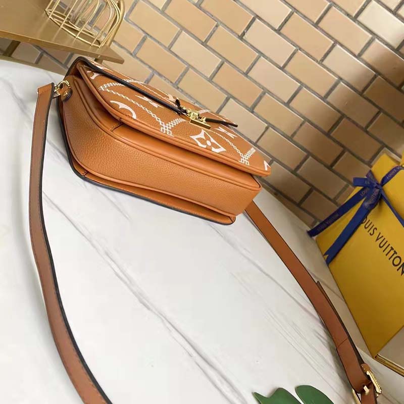 Louis Vuitton LV Women Pochette Metis Bag Embroidered Embossed Supple Grained Cowhide