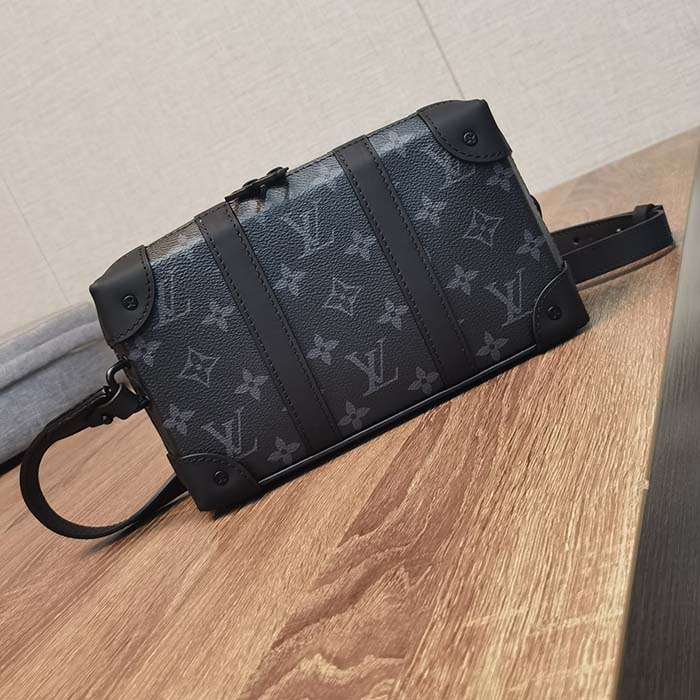 Louis Vuitton LV Unisex Soft Trunk Wearable Wallet Black Monogram Eclipse Coated Canvas