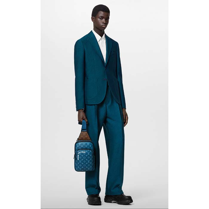 Louis Vuitton LV Unisex Avenue Slingbag NM Atlantic Blue Monogram Coated Canvas