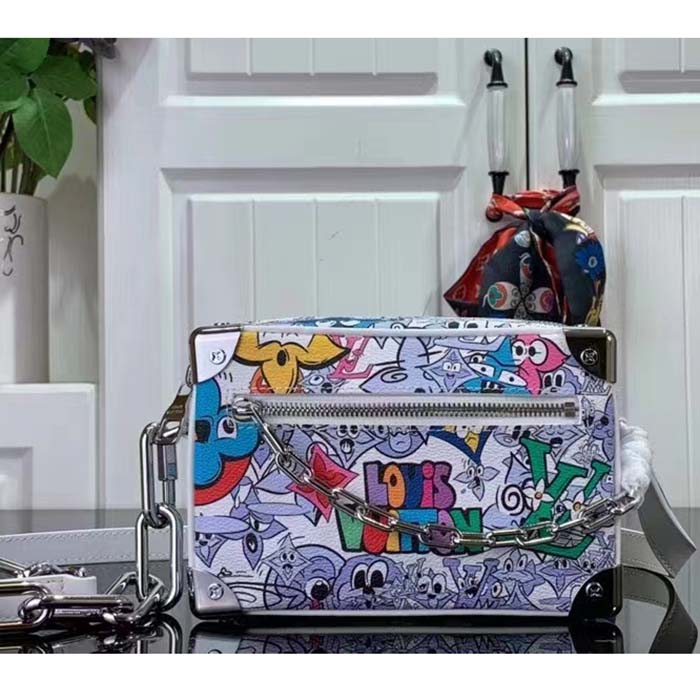 Louis Vuitton Unisex Mini Soft Trunk Black Silver Monogram Eclipse Coated Canvas