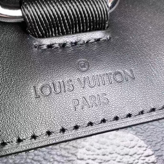 Louis Vuitton LV Unisex Christopher MM Backpack Black Silver Monogram Eclipse Coated Canvas
