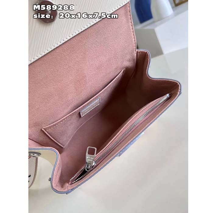 Louis Vuitton LV Women Cluny Mini Quartz White Epi Grained Cowhide Leather