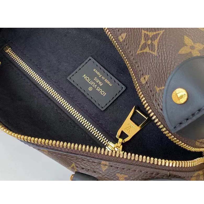 Louis Vuitton LV Women Petite Malle Souple Black Monogram Coated Canvas