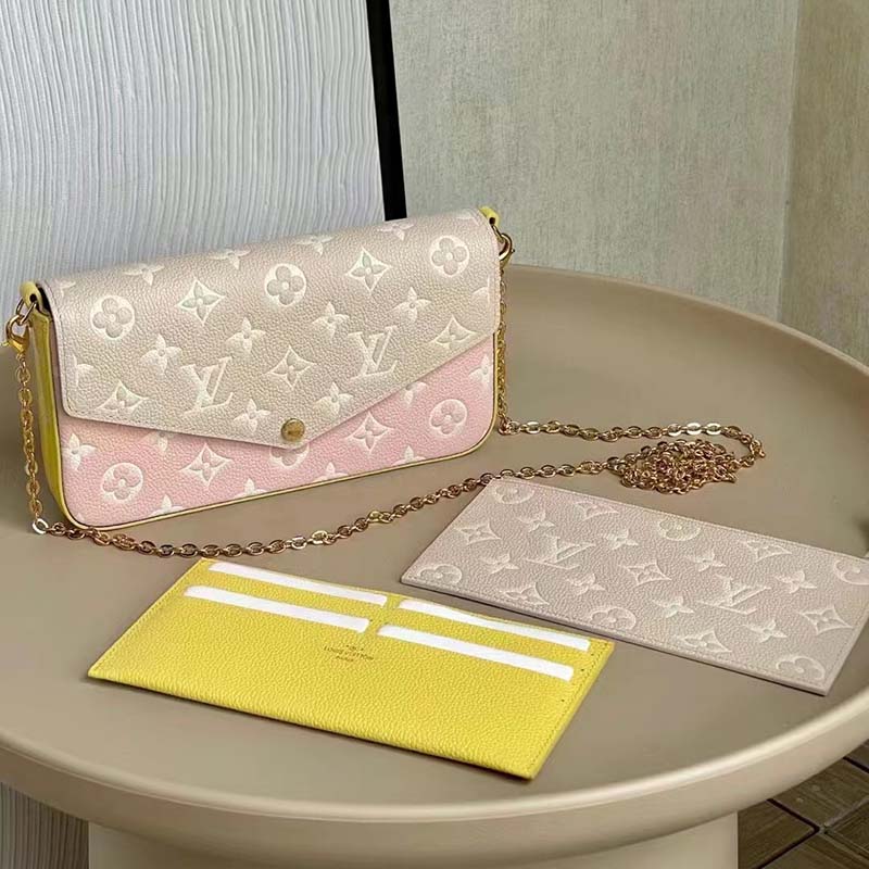 Louis Vuitton LV Women Félicie Pochette Monogram Empreinte Embossed Supple Grained Cowhide