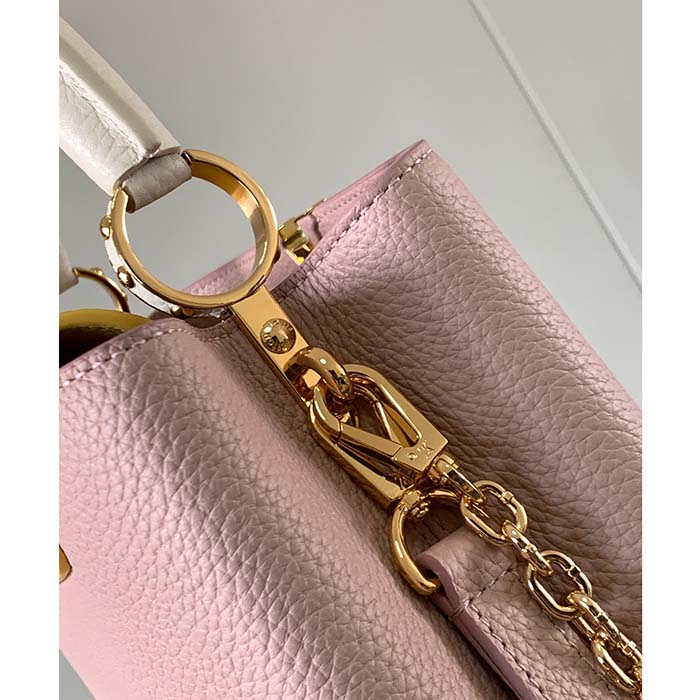 Louis Vuitton LV Women Capucines BB Powdered Beige Taurillon Leather