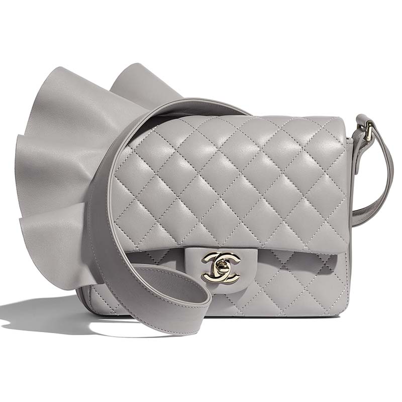 Chanel Women Flap Bag Lambskin Calfskin & Gold-Tone Metal
