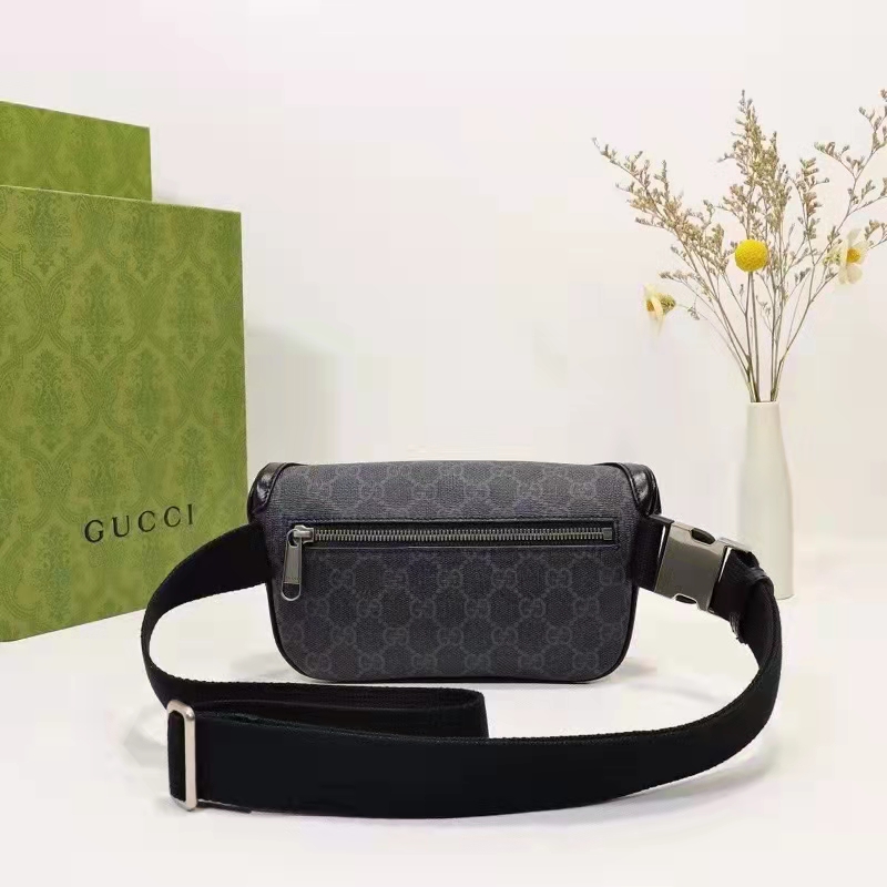 Gucci Unisex Belt bag Interlocking G Black GG Supreme Canvas